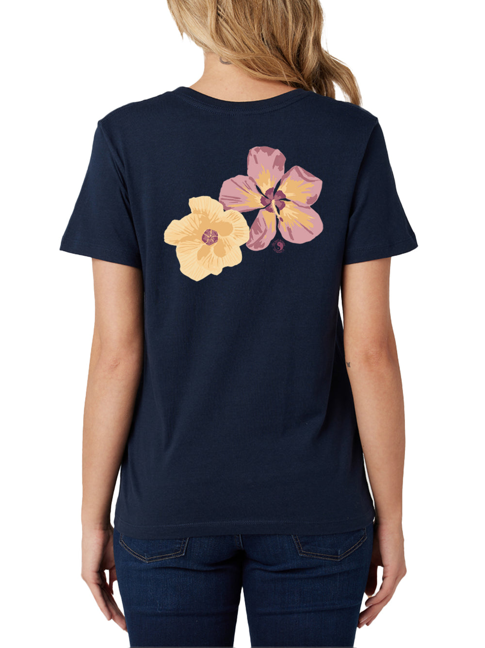 T&C Surf Designs Watercolor Hau Classic Tee, Navy Blazer / XS