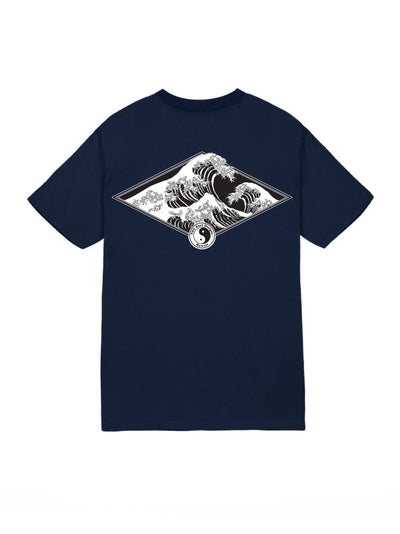 T&C Surf Designs T&C Surf Hokusai Diamond Jersey Tee, Navy / S