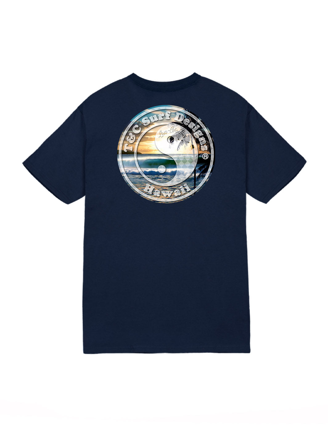 T&C Surf Designs T&C Surf Checked Wave Jersey Tee, S / Navy