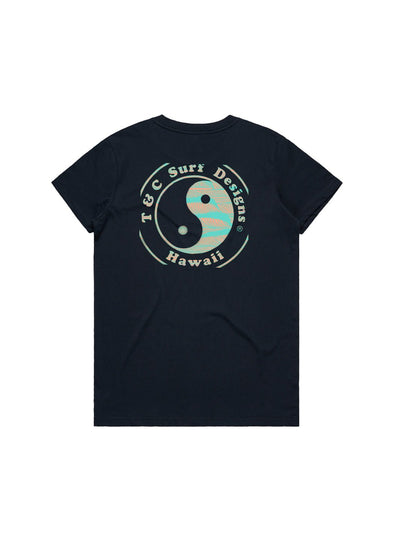 T&C Surf Designs T&C Surf Waves on Waves Maple Tee, Navy / S