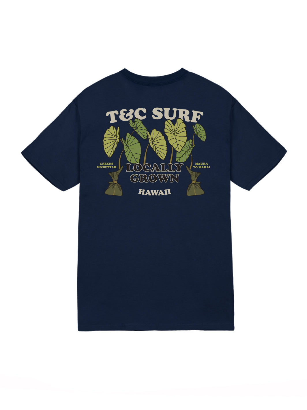 T&C Surf Designs Eat Greens Jersey Tee, Navy / S
