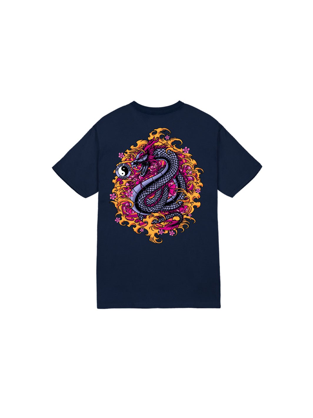 T&C Surf Designs Kids Purple Dragon Tee, Navy / XS