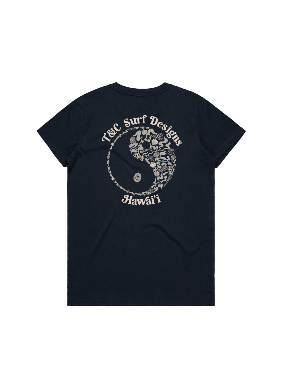 T&C Surf Designs Pupu Logo Maple Tee, Navy / S