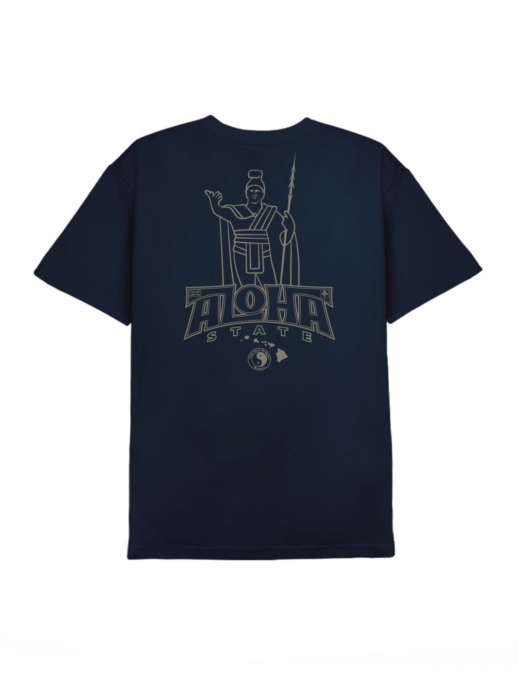 T&C Surf Designs Lined Kam Aloha Tee, Navy / S