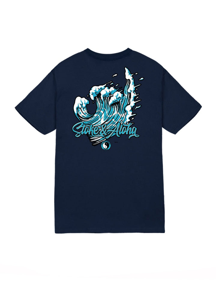 T&C Surf Designs Shaka Waves Jersey Tee, Navy / S