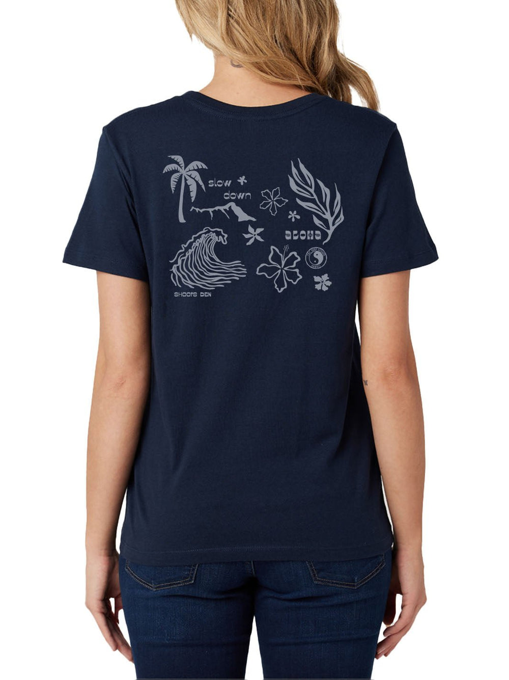 T&C Surf Designs Nalu Sketch Classic Tee, Navy Blazer / S