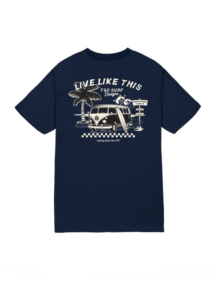 T&C Surf Designs Dine and Dash Volkswagen® Jersey Tee, Navy / S