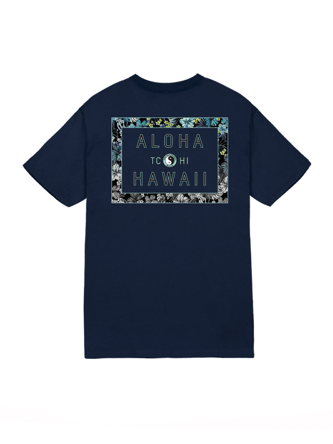 T&C Surf Designs T&C Surf Floral Border Rectangle Jersey Tee, S / Navy