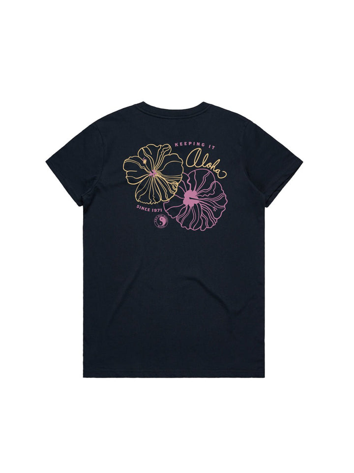 T&C Surf Designs Keeping It Aloha Maple Tee, Navy / XS