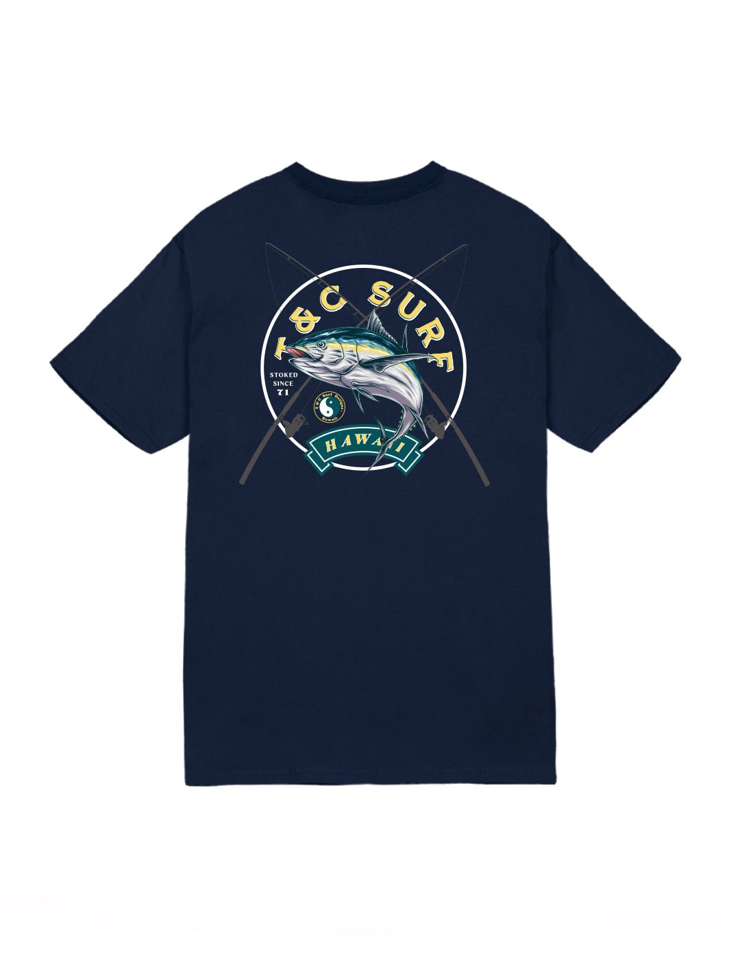 T&C Surf Designs Catch Of The Day Jersey Tee, Navy / S