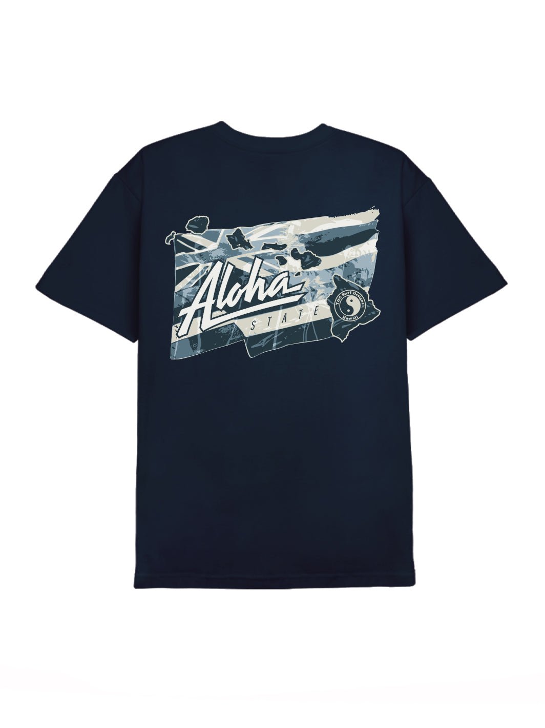 T&C Surf Designs Aloha State Flag Tee, Navy / S