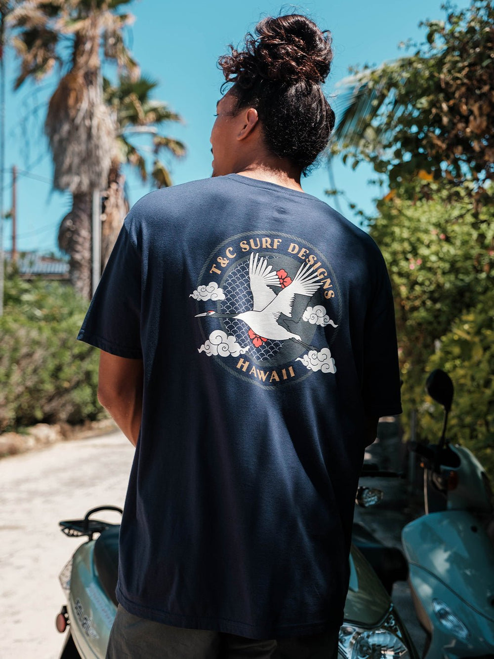 Soaring Crane Jersey Tee - T&C Surf Designs