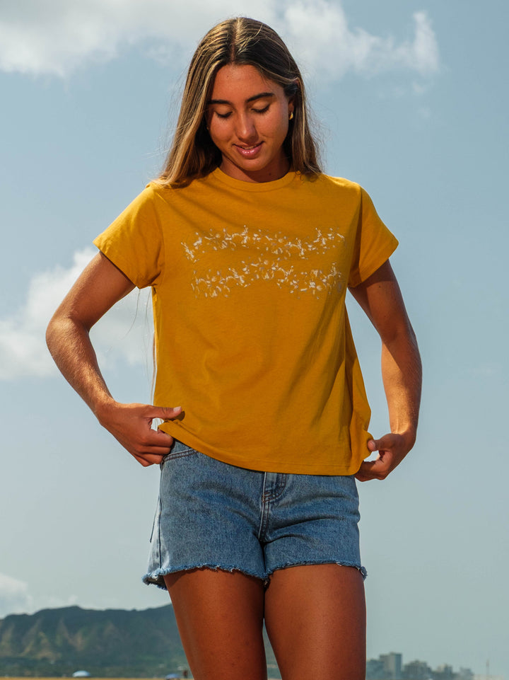 T&C Surf Designs Simple Puakeni Lei Boyfriend Tee,