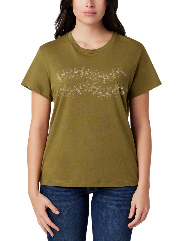 T&C Surf Designs Simple Puakeni Lei Boyfriend Tee,