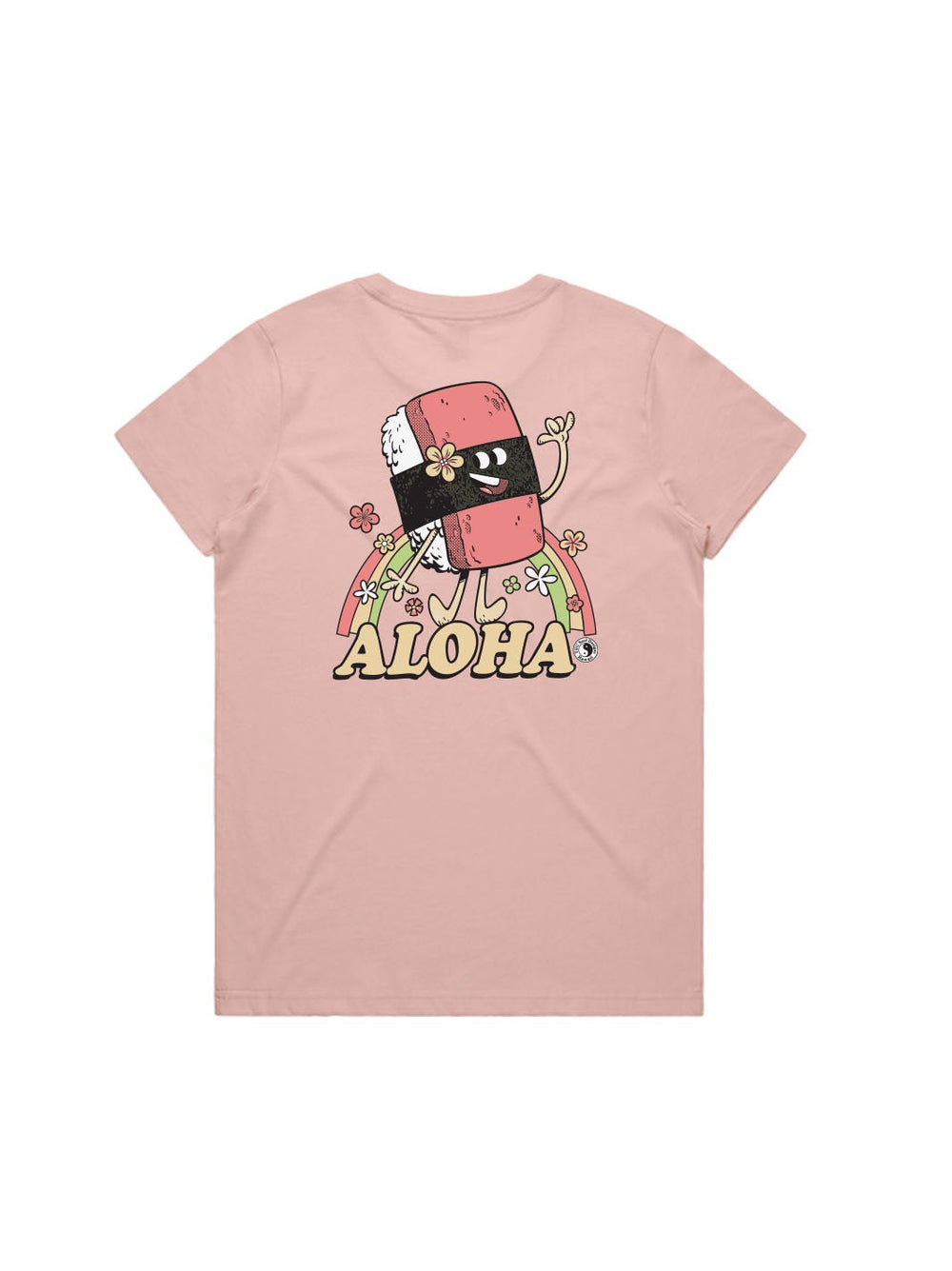 T&C Surf Designs Aloha Musubi Maple Tee, Pale Pink / XS