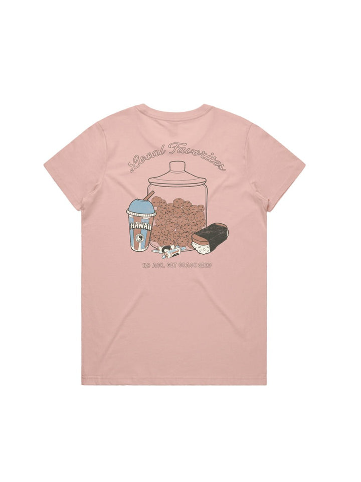 T&C Surf Designs Crack Seed Maple Tee, Pale Pink / XS