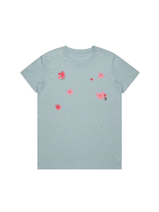 T&C Surf Designs T&C Surf Sakura Scatter Basic Tee, Pale Blue / XS