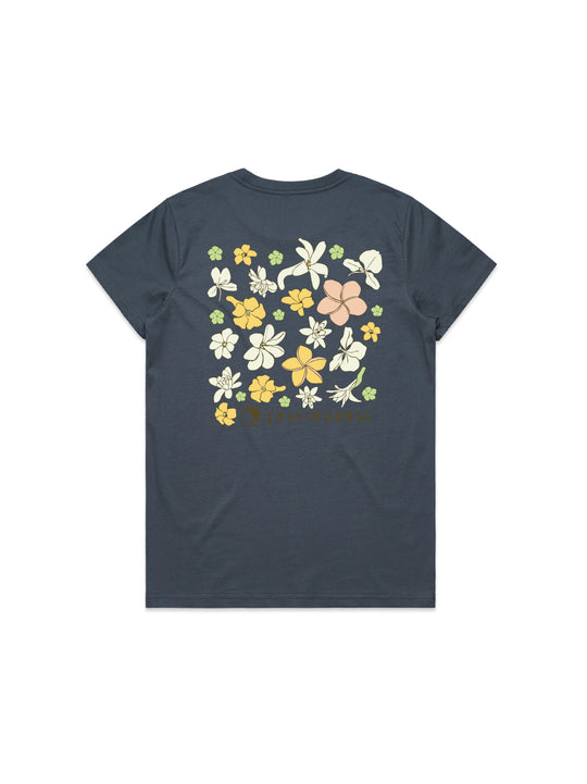 T&C Surf Designs T&C Surf Pua Onaona Maple Tee, S / Petrol Blue