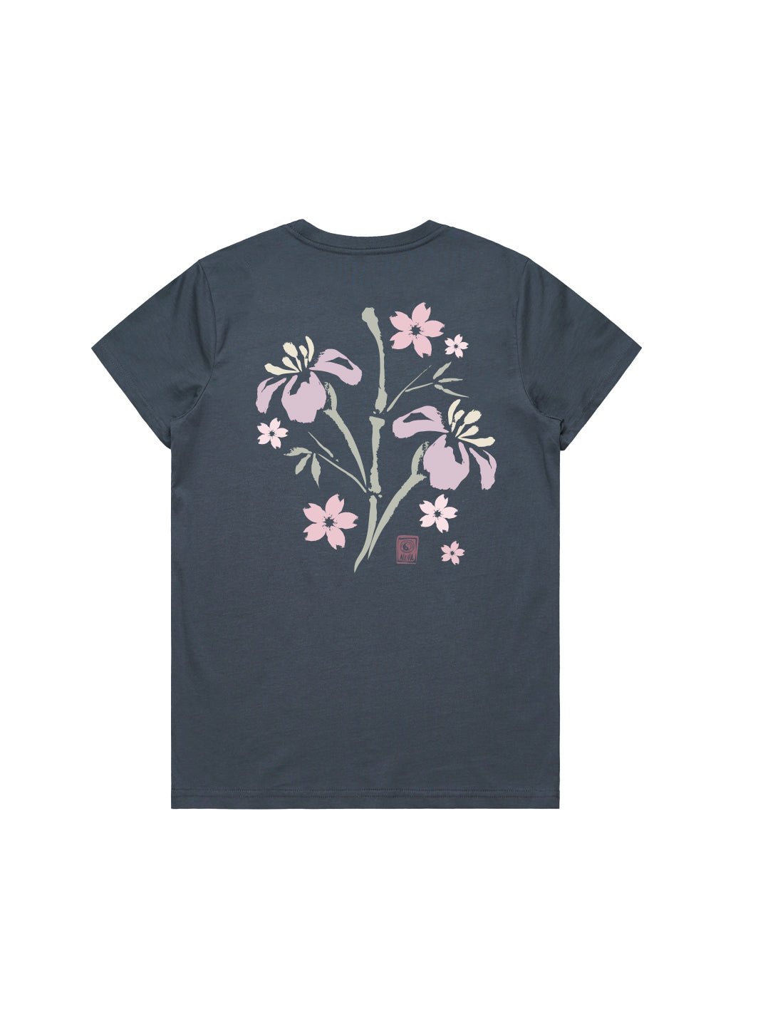 T&C Surf Designs Hana Sumie Maple Tee, Petrol Blue / S