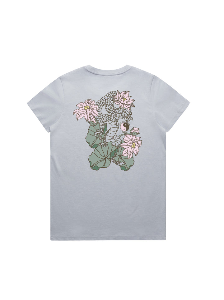 T&C Surf Designs Lotus Dragon Maple Tee, Powder / S