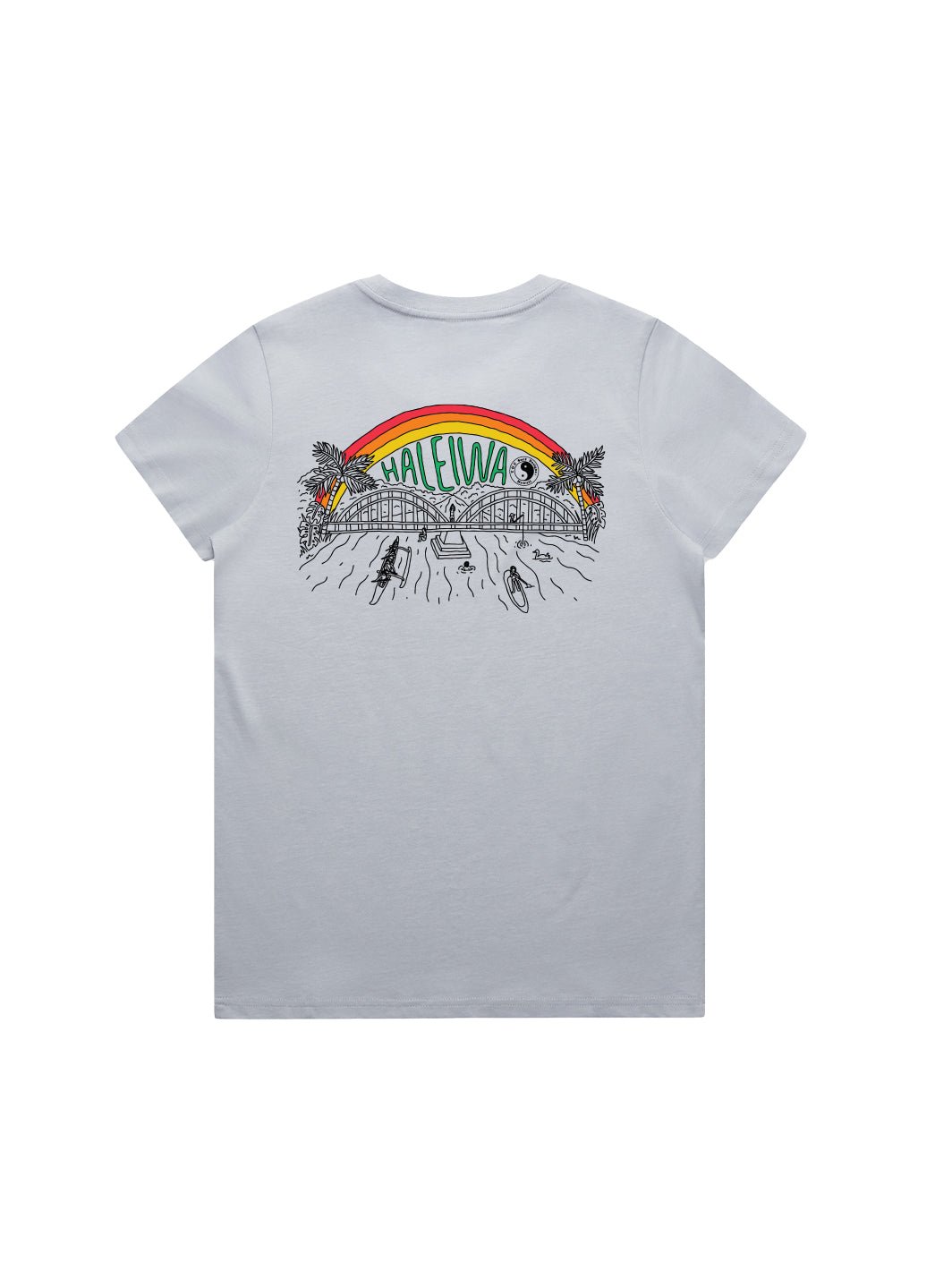 T&C Surf Designs North Shore Out and About Haleiwa Maple Tee, Powder / XS