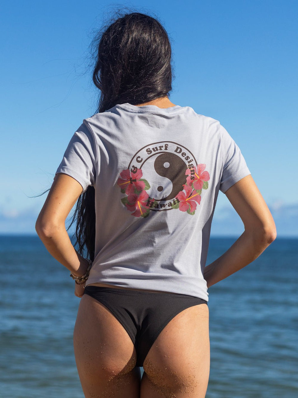 T&C Surf Designs Dark Floral Logo Classic Tee,
