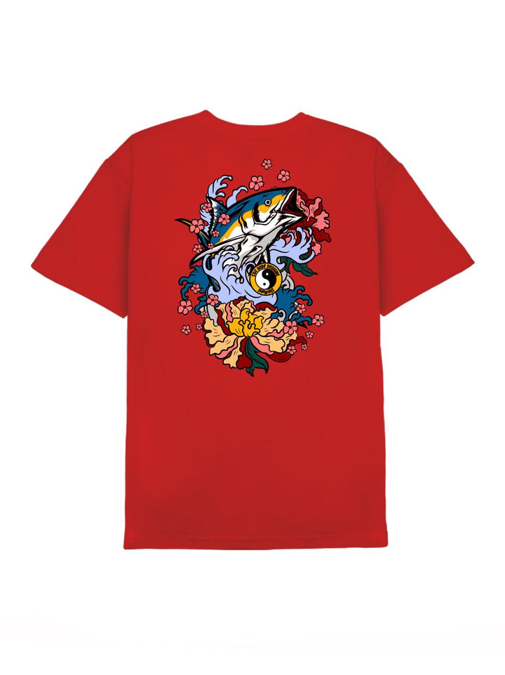 T&C Surf Designs Ahi Sakura Tee, Red / S