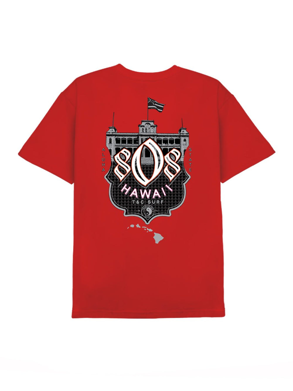 T&C Surf Designs Iolani Tee, Red / S