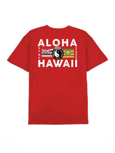 T&C Surf Designs T&C Surf Aloha Nation Tee, S / Red