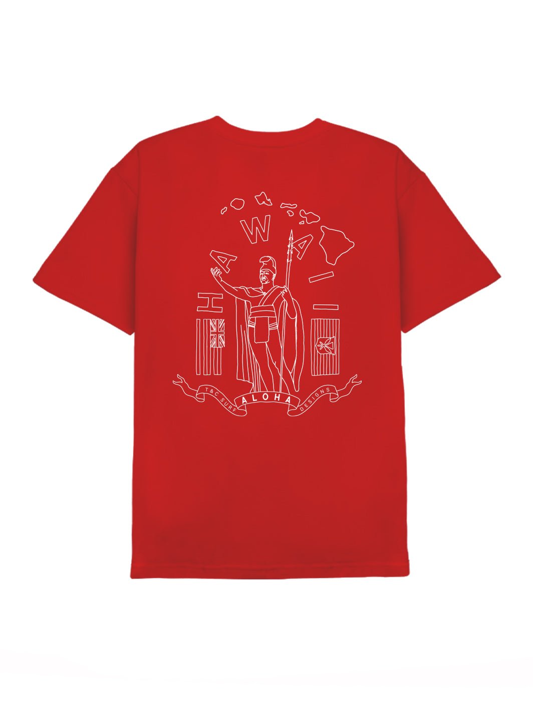 T&C Surf Designs Outline Tee, Red / S