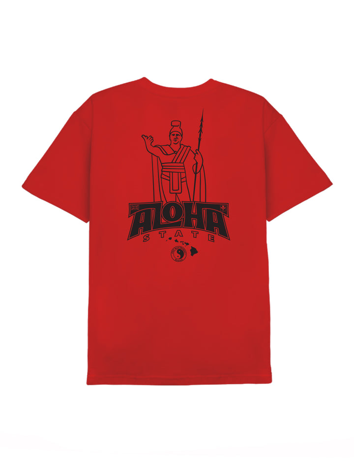 T&C Surf Designs Lined Kam Aloha Tee, Red / S