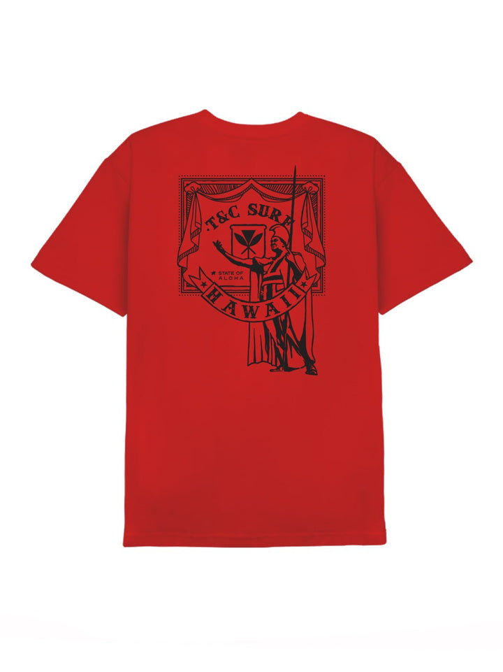T&C Surf Designs Kam Stamp 2 Tee, Red / S