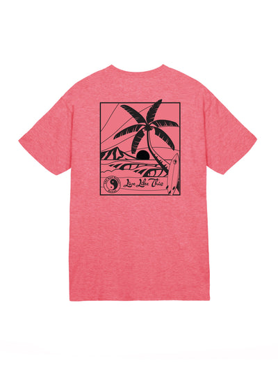 T&C Surf Designs T&C Surf Bent Tree Set Jersey Tee, Red Heather / S