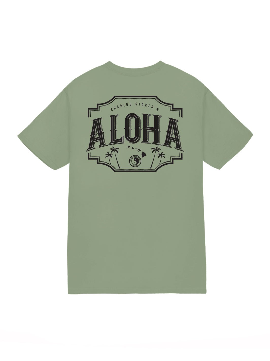 T&C Surf Designs Vintage Aloha Shield Jersey Tee, Sage / S