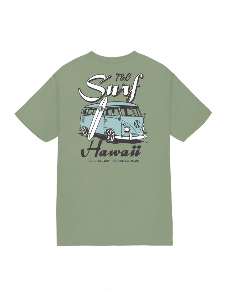 T&C Surf Designs Shoot Da Cruise Volkswagen® Jersey Tee, Sage / S