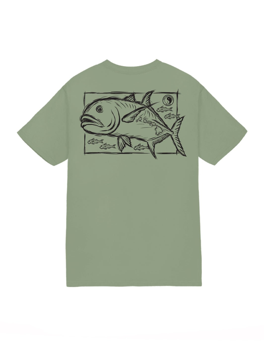 T&C Surf Designs Sketch Ulua 2 Jersey Tee, Sage / S