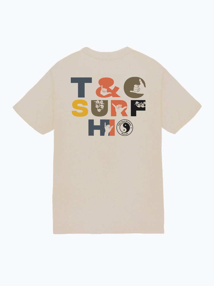 T&C Surf Designs Shakas Up Jersey Tee, Sand / S