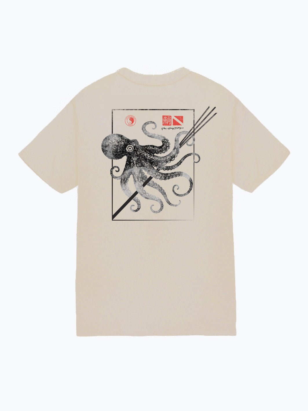 T&C Surf Designs Tako Print Jersey Tee, Sand / S