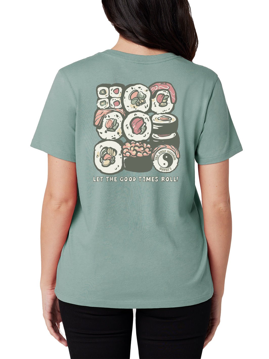 T&C Surf Designs Roll Classic Tee, Seafoam / S