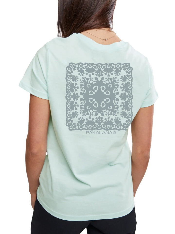 T&C Surf Designs Pakalana Quilt Maple Tee, Seafoam / S