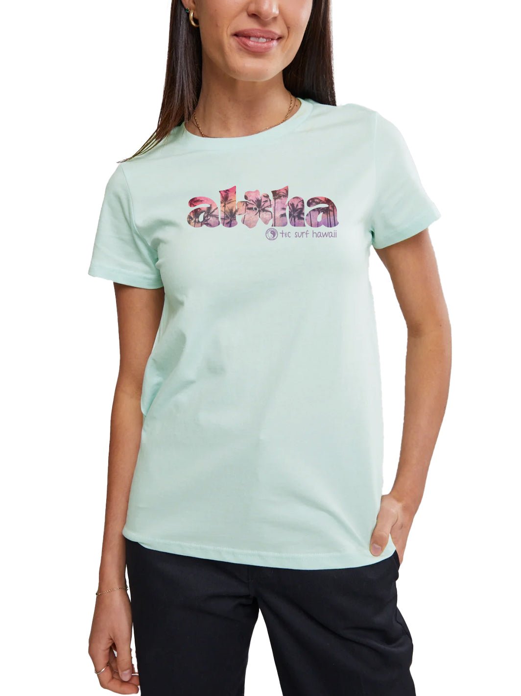 T&C Surf Designs T&C Surf Aloha Kenikeni Maple Tee, Seafoam / XS