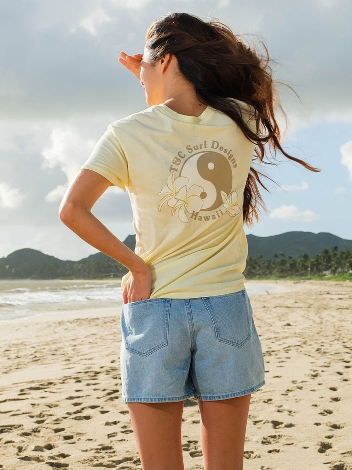 T&C Surf Designs Plumeria Logo Boyfriend Tee,