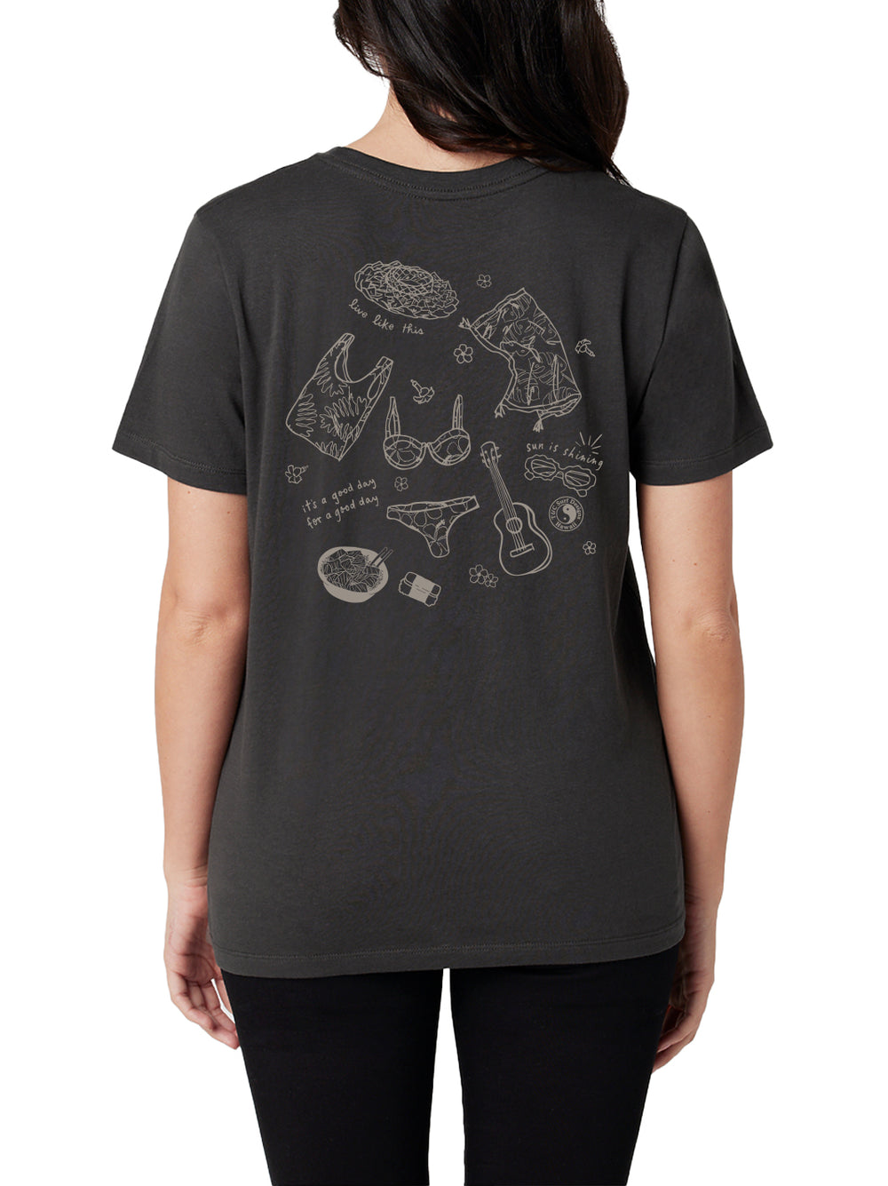 T&C Surf Designs lsland Girl Classic Tee, Vintage Black / XS