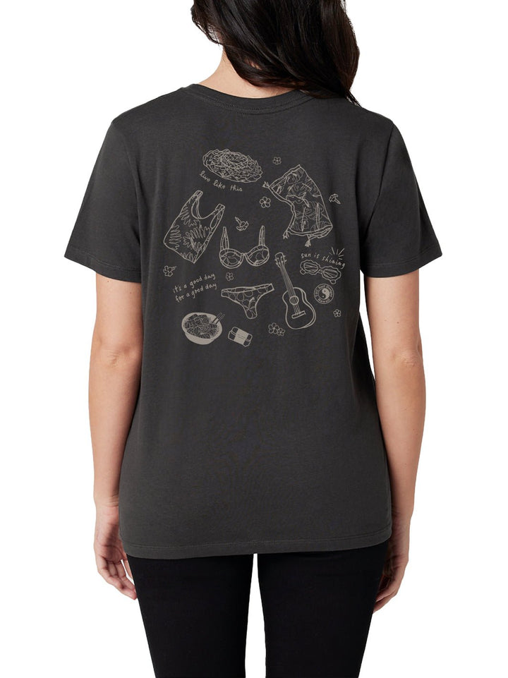 T&C Surf Designs lsland Girl Classic Tee, Vintage Black / XS