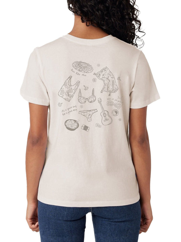 T&C Surf Designs lsland Girl Classic Tee, Vintage White / XS
