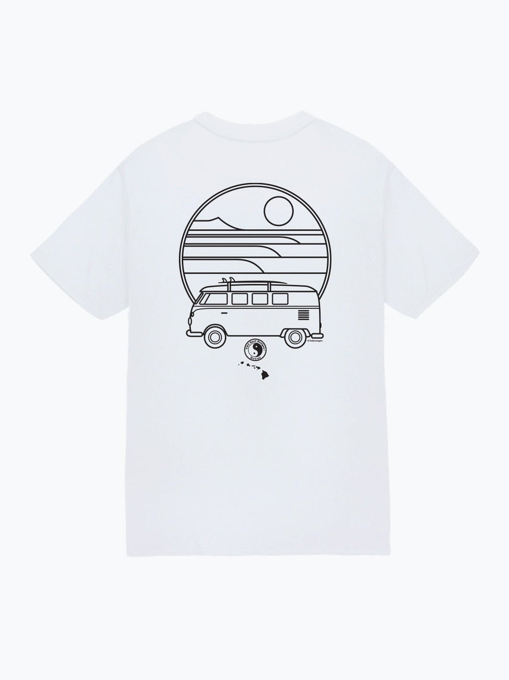 T&C Surf Designs Line Bus Volkswagen® Jersey Tee, White / S