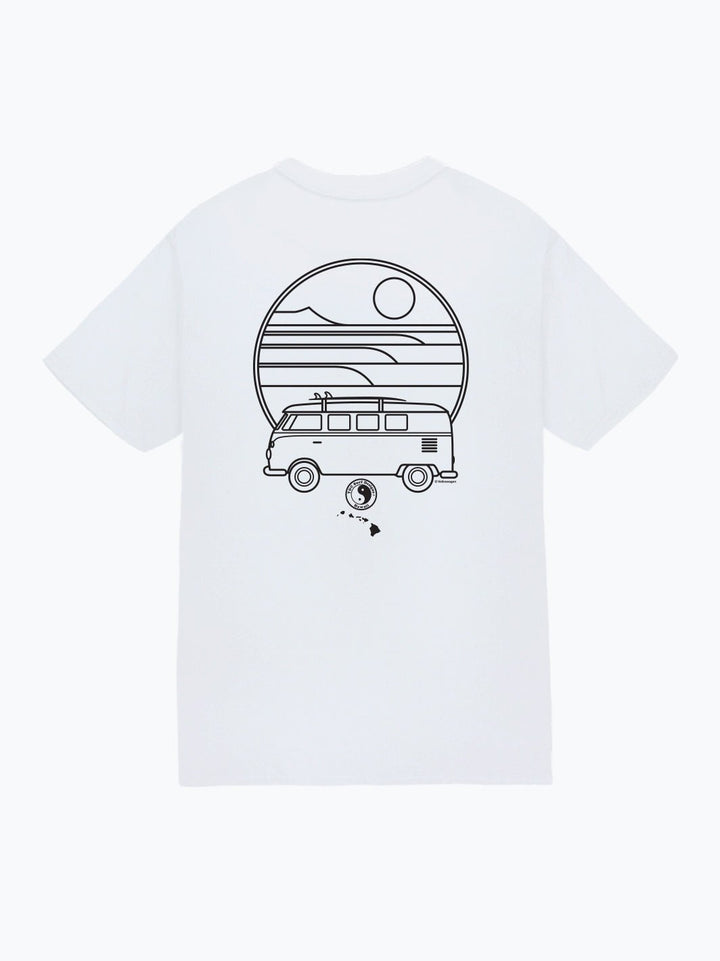 T&C Surf Designs Line Bus Volkswagen® Jersey Tee, White / S