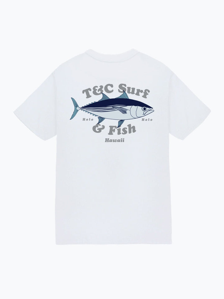 T&C Surf Designs Holo Holo Tuna Jersey Tee, White / S