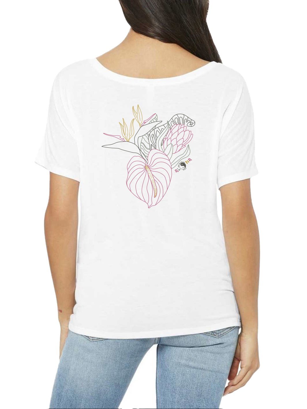 T&C Surf Designs Line Anthurium Slouchy Crew Tee,