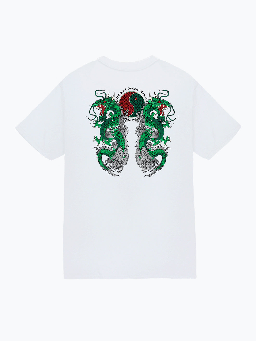 T&C Surf Designs Double Dragon Jersey Tee, White / S